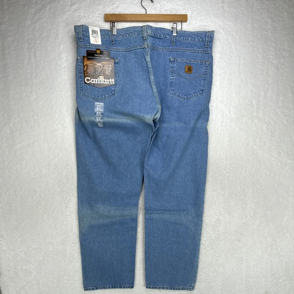 Carhartt Traditional Fit Jeans Mens 46X32 Light Wash Denim B18‎ STW NOS NWT